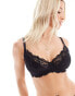 Фото #2 товара Ivory Rose fuller bust lace underwired plunge bra in black