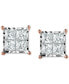 ფოტო #3 პროდუქტის Diamond Princess Cluster Stud Earrings (1/2 ct. t.w.) in 14k White, Yellow or Rose Gold