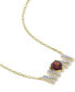 ფოტო #4 პროდუქტის Rhodolite Garnet (4/5 ct. t.w.) & Diamond (1/10 ct. t.w.) MOM 18" Pendant Necklace in 18k Gold-Plated Sterling Silver