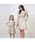 ფოტო #5 პროდუქტის Women's Organic Short Sleeve Split Neck Tiered Dress