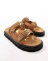 Фото #3 товара Walk London Budapest Woven Sandals In Tan Suede