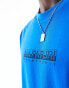 Фото #4 товара Napairji Box chest logo t-shirt in blue