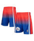 Men's Red, Royal Philadelphia 76ers 1996/97 Hardwood Classics Fadeaway Reload 3.0 Swingman Shorts Red, Royal, 2XL - фото #2