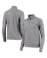 Women's Heathered Gray Alabama Crimson Tide Pacer Raglan Performance Quarter-Zip Jacket