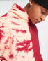 Фото #4 товара ASOS DESIGN oversized hoodie in red with placement tie dye