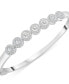 ფოტო #1 პროდუქტის Diamond Halo Bangle Bracelet (1 ct. t.w.) in Sterling Silver