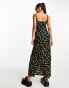 Фото #4 товара Motel buttercup print maxi cami dress in black