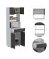 Фото #7 товара Caribe Microwave Cabinet, Four Legs, One Drawer, Double Door, One Shelf White Smokey Oak