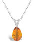 ფოტო #1 პროდუქტის Women's Citrine (2-3/4 ct.t.w.) and Diamond Accent Pendant Necklace in Sterling Silver