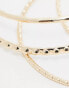 Weekday bangle bracelet 5-pack in gold