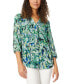 ფოტო #1 პროდუქტის Women's Abstract-Print 3/4-Sleeve Tunic Top