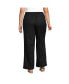 Plus Size High Rise Wide Leg Linen Pleated Pants