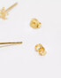 Фото #3 товара Kingsley Ryan gem cut out flower stud earring in gold plated