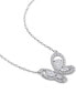 ფოტო #3 პროდუქტის Lab-Grown Moissanite Butterfly 18" Pendant Necklace (1-3/4 ct. t.w.) in Sterling Silver