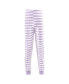 ფოტო #5 პროდუქტის Big Girls Cotton Pajama Set, Lilac Stripe