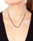 ფოტო #2 პროდუქტის EFFY® Sapphire & Paperclip Link 18" Tennis Necklace (6-1/4 ct. t.w.) in 14k Gold