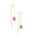 ფოტო #1 პროდუქტის Barely There Chain Cubic Zirconia 18K Gold Plated Dangle Earrings