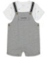 ფოტო #3 პროდუქტის Baby Boys Logo-Print T-Shirt & French Terry Logo Shortalls, 2 Piece Set