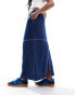 Фото #2 товара Vero Moda denim parachute maxi skirt in medium blue wash