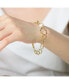 ფოტო #3 პროდუქტის Sterling Silver 14k Gold Plating with Genuine Freshwater Pearl Chain Bracelet