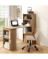 Фото #5 товара Computer Desk Writing Workstation Office with 6-Tier Storage Shelves