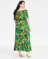 Фото #2 товара Plus Size Off-The-Shoulder Maxi Dress, Created for Macy's