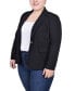 ფოტო #5 პროდუქტის Plus Size Long Sleeve Scuba Crepe Blazer