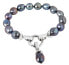 Bracelet made of genuine metal blue pearls JL0562