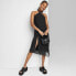Фото #1 товара Women's Sleeveless Chiffon Dress - Wild Fable Black XS