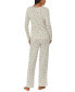 ფოტო #2 პროდუქტის Women's 2-Pc. Long-Sleeve Scoop-Neck Long Pants Pajama Set