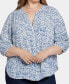 Фото #3 товара Plus Size Pintuck Blouse