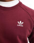 Фото #2 товара adidas Originals Trefoil Essentials crew neck sweat in burgundy