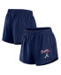 Women's Navy Atlanta Braves Mesh Shorts