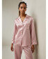 ფოტო #11 პროდუქტის Women's 22 Momme Full Length Silk Pajamas Set