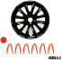 Фото #19 товара OMAC Hubcaps Wheel Trims Set 16 Inch Compatible with Car Car Made of Pa66 M20 + PP ABS Material Steel Rims Wheel Centre Caps 1 Set (4 Pieces) Matt Black/Lile Front and Rear
