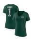 ფოტო #1 პროდუქტის Women's Green Green Bay Packers Plus Size Mother's Day #1 Mom V-Neck T-shirt