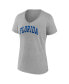 Фото #2 товара Women's Heather Gray Florida Gators Basic Arch V-Neck T-shirt