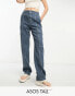 Фото #2 товара ASOS DESIGN Tall seam detail cargo trouser in navy with contrast stitch