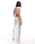 Фото #4 товара Style Cheat sleeveless crochet maxi dress in white