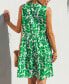 Фото #2 товара Women's Bright Tropics Sleeveless A-Shape Mini Beach Dress