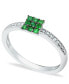 Кольцо Macy's Emerald Diamond Stackable