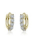 Фото #2 товара Elegant White Gold Plated Cubic Zirconia Extra Mini Huggie Hoop Earrings