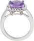 ფოტო #3 პროდუქტის Pink Amethyst (3 ct. t.w.) & Diamond (1/20 ct. t.w.) Ring in Sterling Silver (Also in Blue Topaz & Green Quartz)