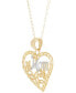 Mom Heart 18" Pendant Necklace in 10k Gold
