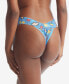 Фото #2 товара Women's Printed Daily Lace Original Rise Thong Underwear