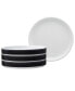 Фото #1 товара ColorStax Stripe Small Plates, Set of 4