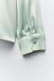 Satin shirt with rhinestone buttons