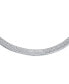 Фото #2 товара Bling Jewelry flexible Reversible Flat Greek Key Design.925 Sterling Silver Herringbone Necklace Collar For Women Nickel-Free 18 Inch
