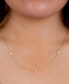 Cubic Zirconia Station Statement Necklace in Sterling Silver, 16" + 2" extender, Created for Macy's