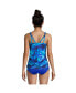 ფოტო #2 პროდუქტის Women's D-Cup Chlorine Resistant Adjustable Underwire Tankini Swimsuit Top